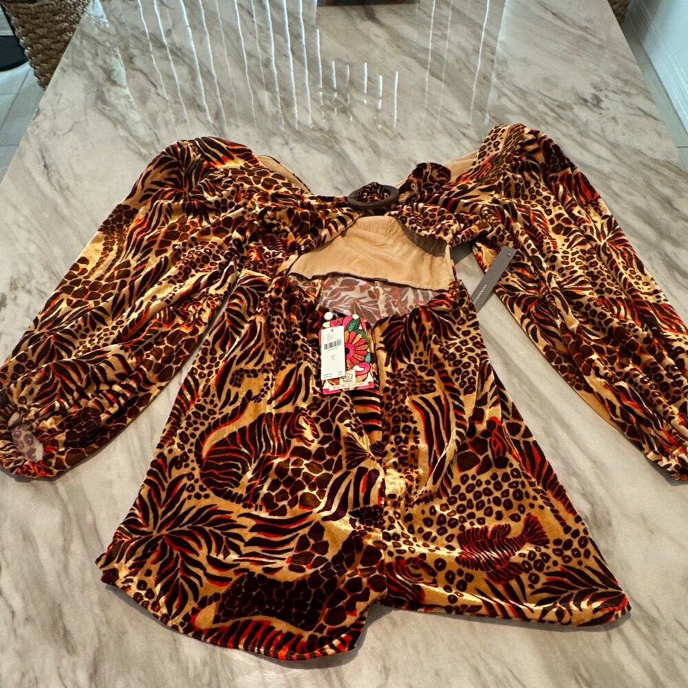 Anthropologie Womens Multicolor Farm Rio Print Velvet Romper NWT MSRP $248